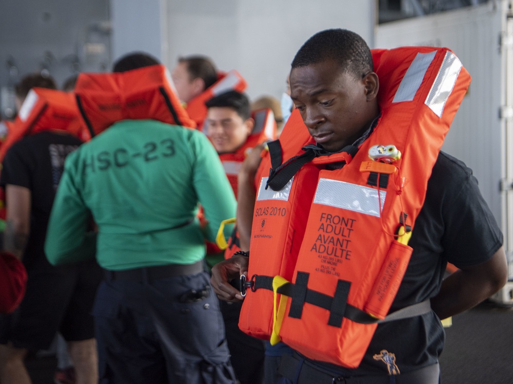 USS Miguel Keith Man Overboard Drill