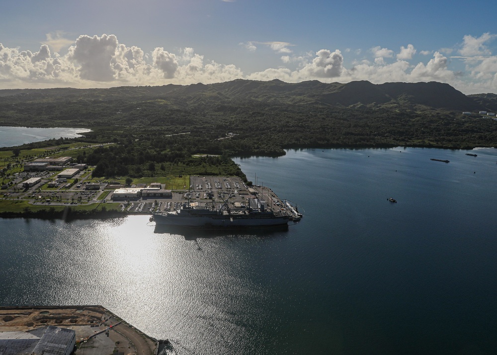 Aerial View of Naval Base Guam Harbor