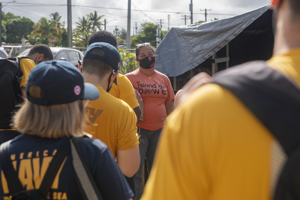 USS America and 31st MEU volunteer with Island Girl Power