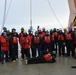 Coast Guard Cutter Healy crew members recover oceanographic research moorings