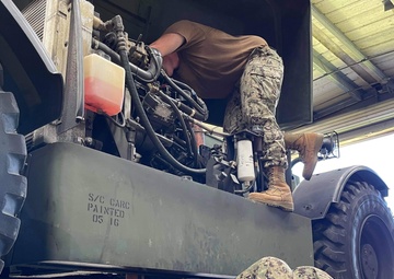 U.S. Navy Seabees with NMCB-5's Detail Marshall Islands prepare for future projects