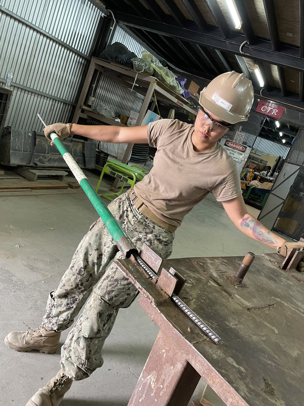 U.S. Navy Seabees with NMCB-5's Timor-Leste build a schoolhouse to support the local Ministry of Education