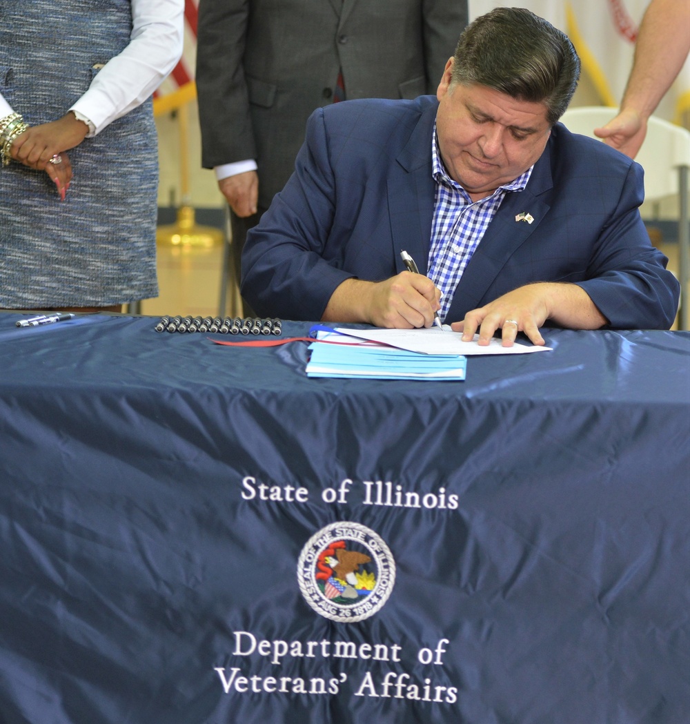 Illinois National Guard's Camp Lincoln Hosts State of Illinois Bill Signings