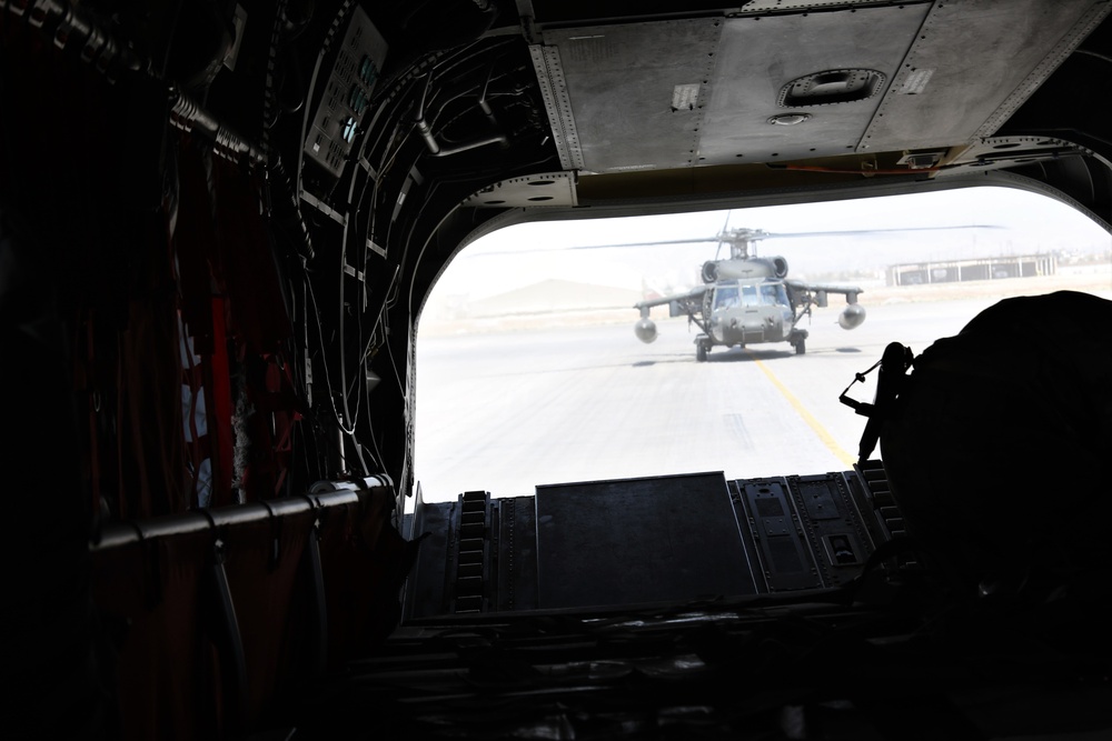 Task Force Phoenix CH-47 Chinook ramp photos