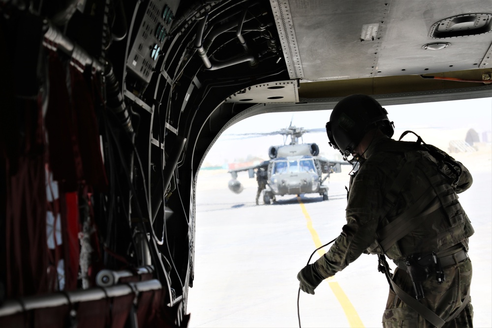 Task Force Phoenix CH-47 Chinook ramp photos