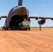 HIMARS unload from a C-17 to conduct HIRAIN during Exercise Loobye