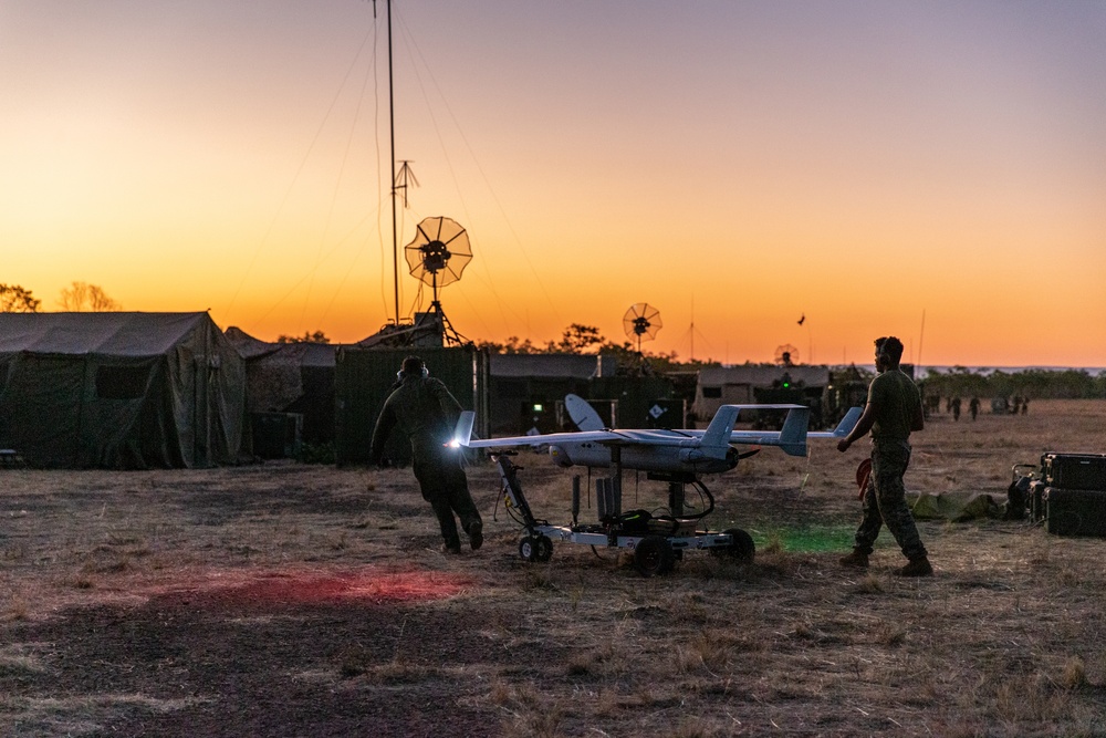 RQ-21 Blackjack landing during Exercise Loobye