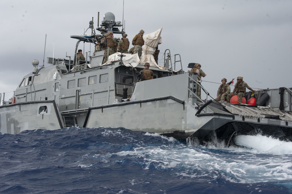 USS New Orleans' Small Boat Exercise in the Caroline Basin 2021