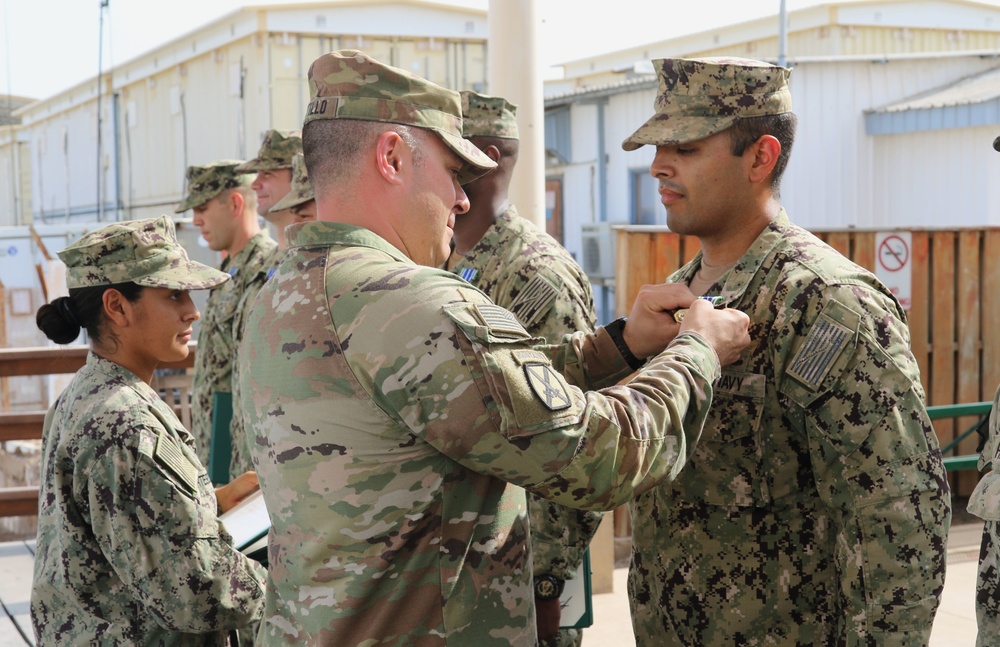 MSRON 11 Sailors receive Army Achievement Medal