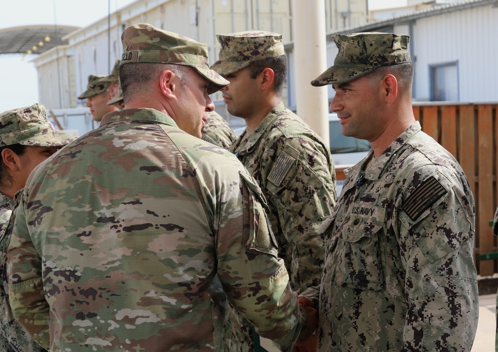 MSRON 11 Sailors receive Army Achievement Medal