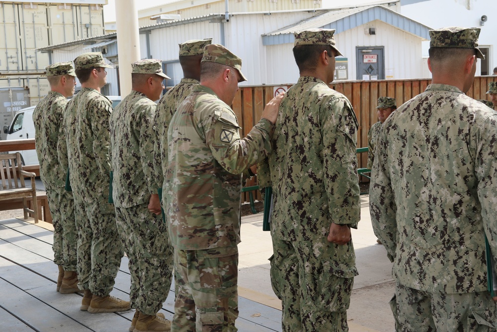 MSRON 11 Sailors receive Army Achievement Medal