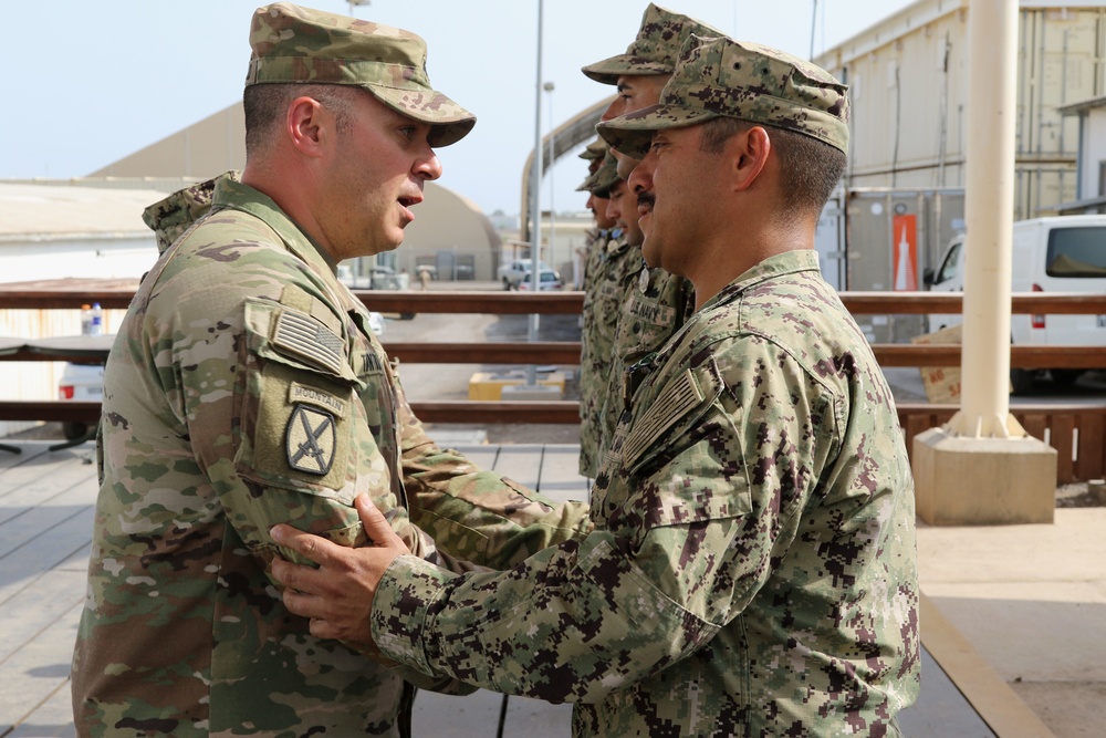 MSRON 11 Sailors receive Army Achievement Medal