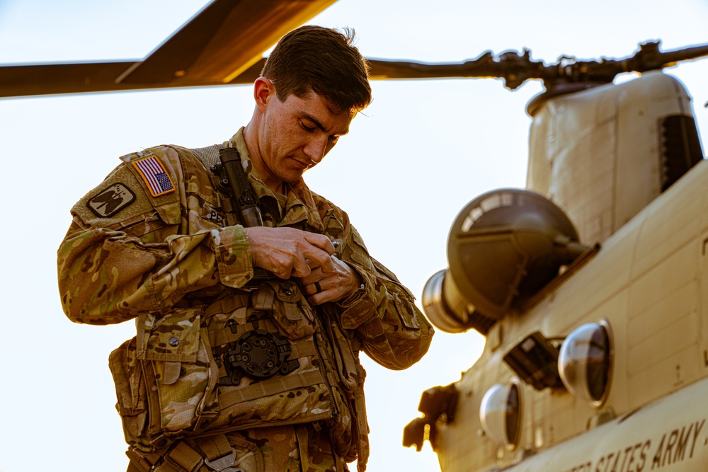 12th CAB Chinook pilot prepares for flight