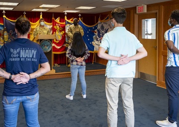 Future Sailors and soldiers swearing-in at MEPS Fort Dix