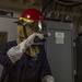 USS Billings Sailor Communicates with the Repair Locker During a Damage Control Drill