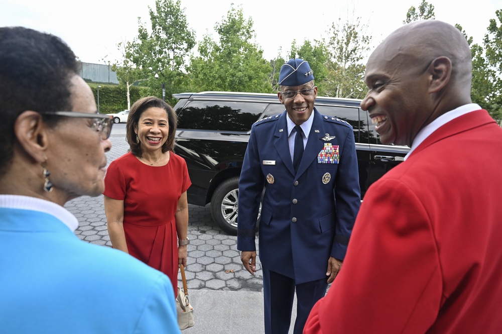 CSAF Brown receives Tuskegee Airmen red jacket