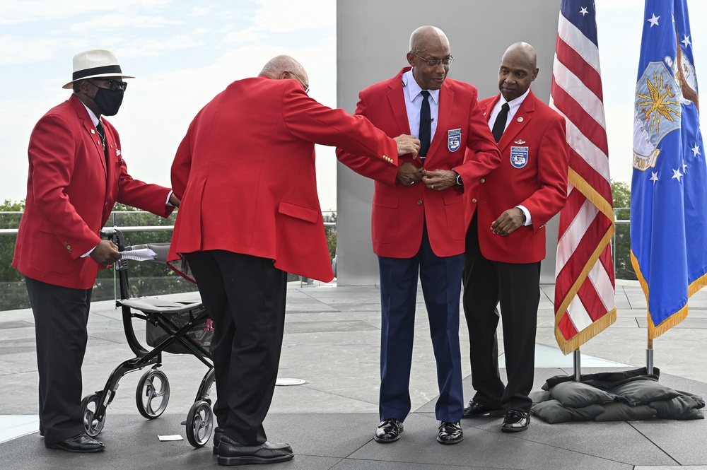 CSAF Brown receives Tuskegee Airmen red jacket
