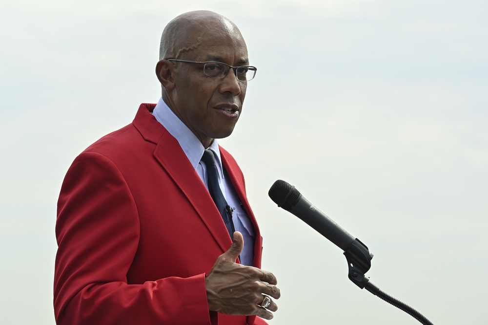 CSAF Brown receives Tuskegee Airmen red jacket