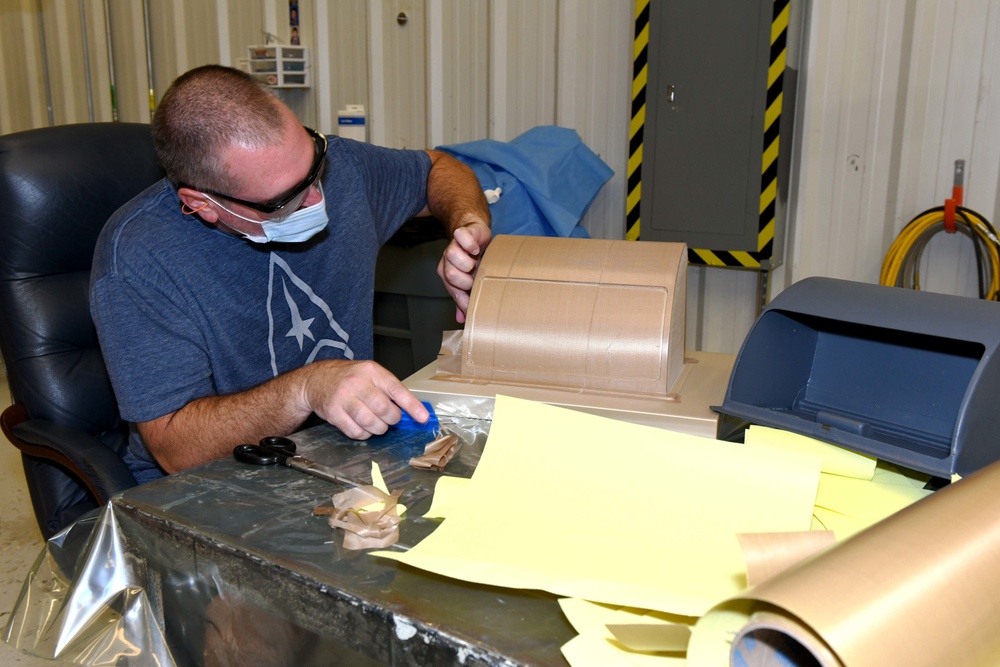 Robins’ Plastic and Composite Shop makes repairs to aircraft for sustainment mission