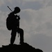 Soldier on Afghan hill