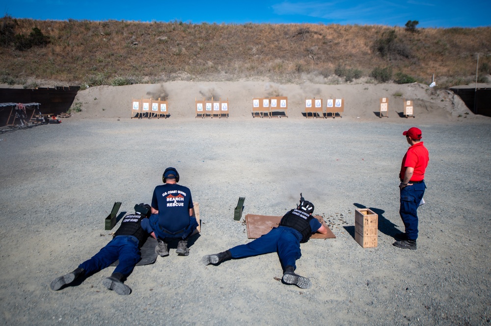 San Francisco Bay Area Coast Guard units visit the gun range