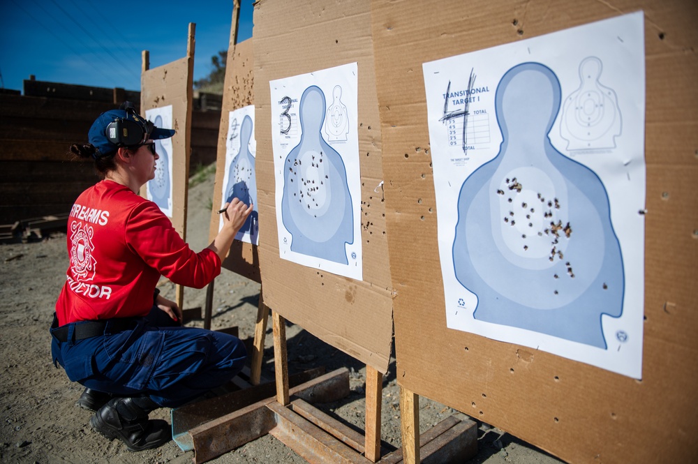 San Francisco Bay Area Coast Guard units visit the gun range