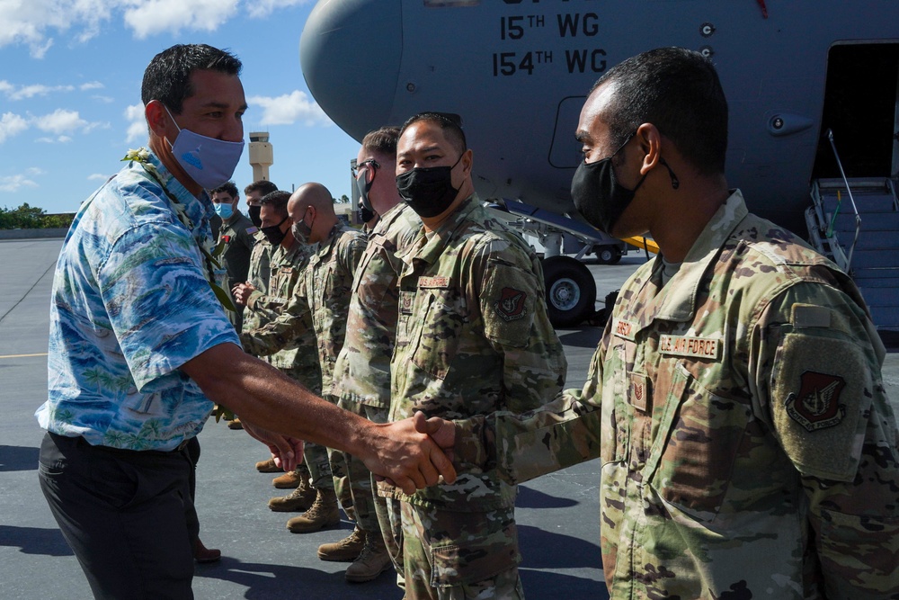 Congressman Kaiali’i Kahele visits 15th Wing