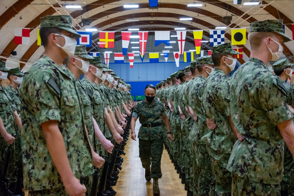 210805-N-NO485-006 NEWPORT, R.I. (Aug. 5, 2021) Drill Competition OCS class 17-21