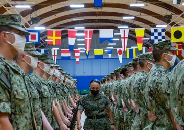 210805-N-NO485-006 NEWPORT, R.I. (Aug. 5, 2021) Drill Competition OCS class 17-21