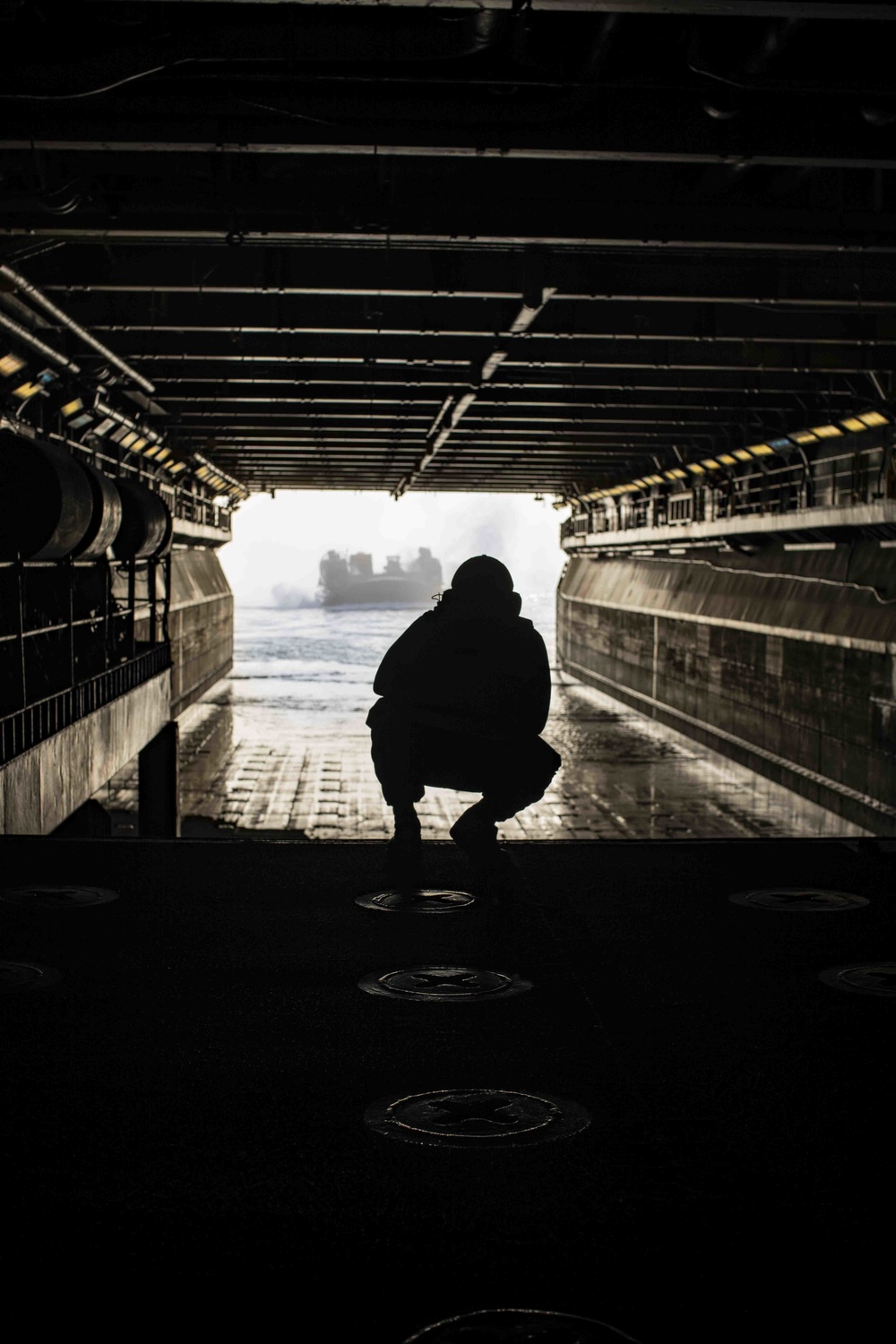 USS Essex (LHD 2) LCAC coming aboard