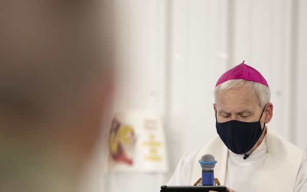 Bishop holds Mass at Fort McCoy for the Feast of Assumption