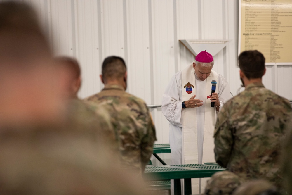 Bishop holds Mass at Fort McCoy for the Feast of Assumption