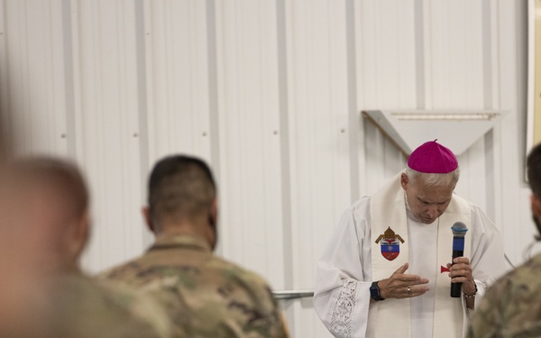 Bishop holds Mass at Fort McCoy for the Feast of Assumption