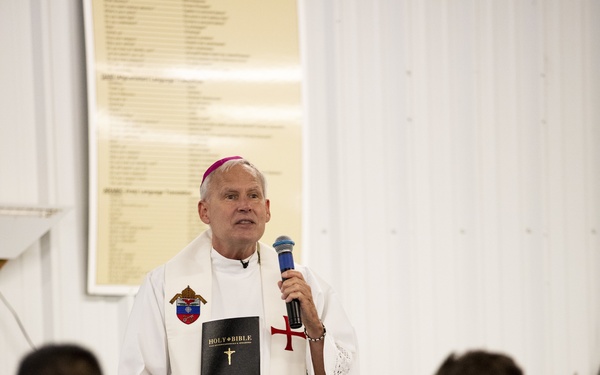 Bishop holds Mass at Fort McCoy for the Feast of Assumption