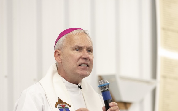 Bishop holds Mass at Fort McCoy for the Feast of Assumption