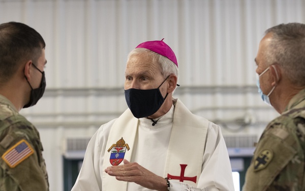 Bishop holds Mass at Fort McCoy for the Feast of Assumption
