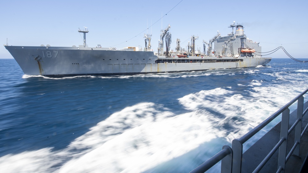 USS Miguel Keith RAS with USNS Henry J. Kaiser