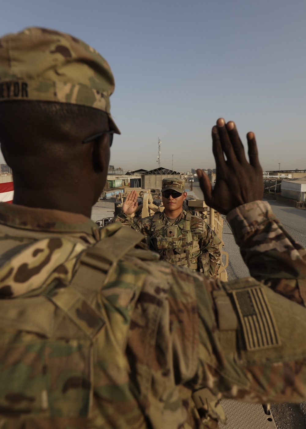 CBRN Soldier Re-enlistment Ceremony