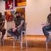 U.S. Marines participate in a town hall meeting