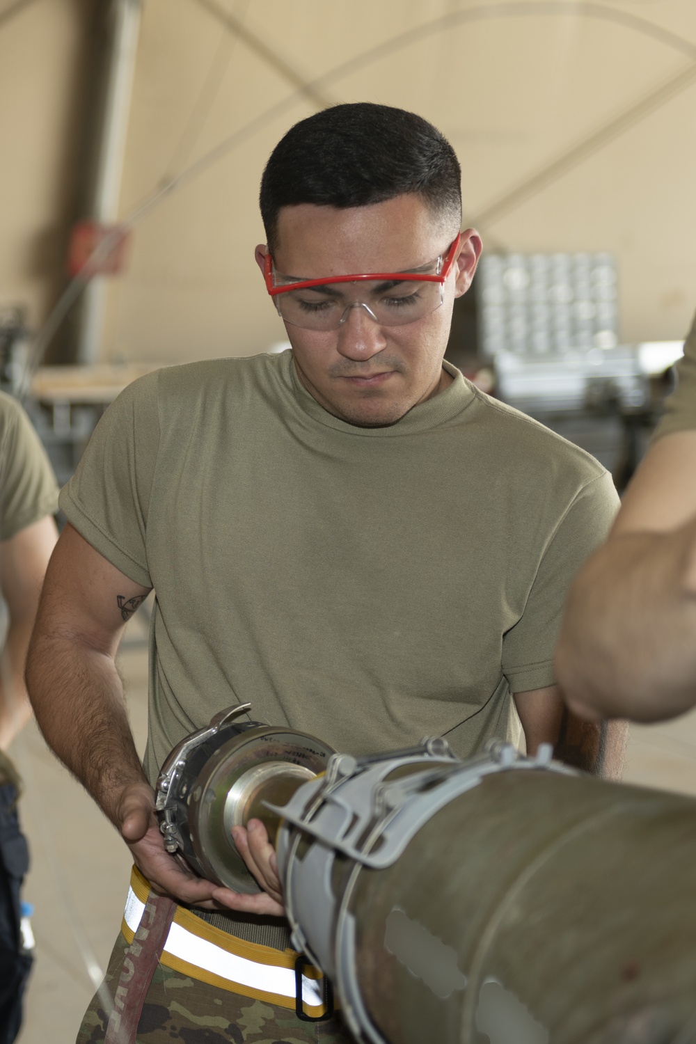 332nd EMXS Airmen assemble a guided missile