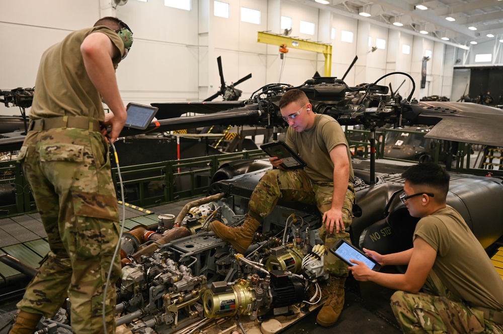Sharpening their skills; Soldiers and Airmen learn to maintain helicopters