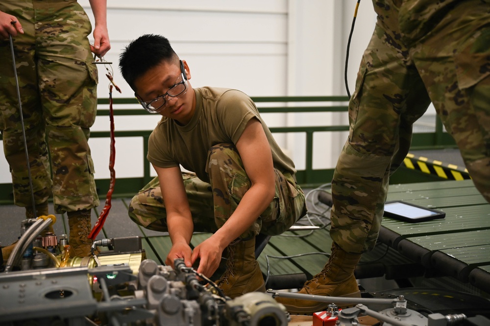 Sharpening their skills; Soldiers and Airmen learn to maintain helicopters