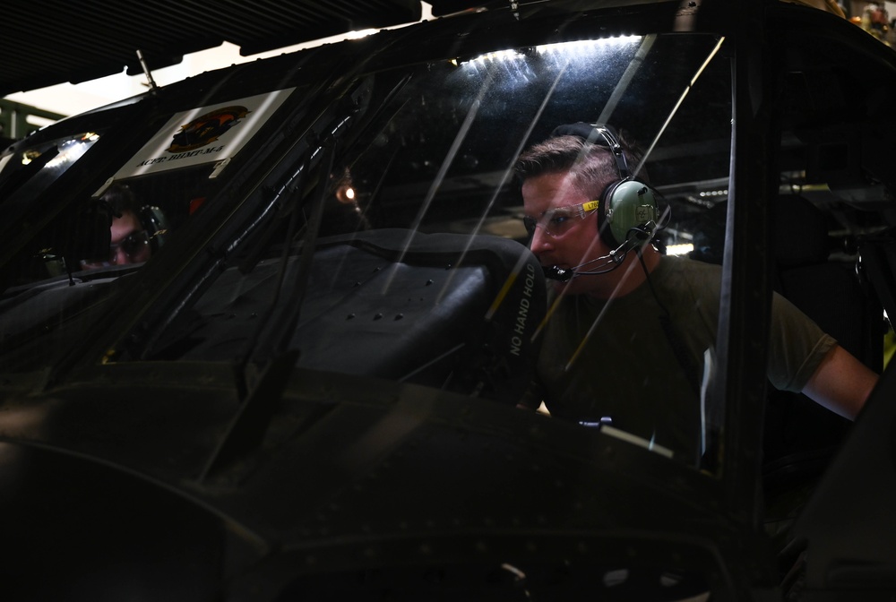 Sharpening their skills; Soldiers and Airmen learn to maintain helicopters