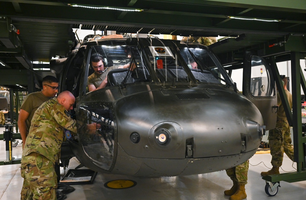 Sharpening their skills; Soldiers and Airmen learn to maintain helicopters