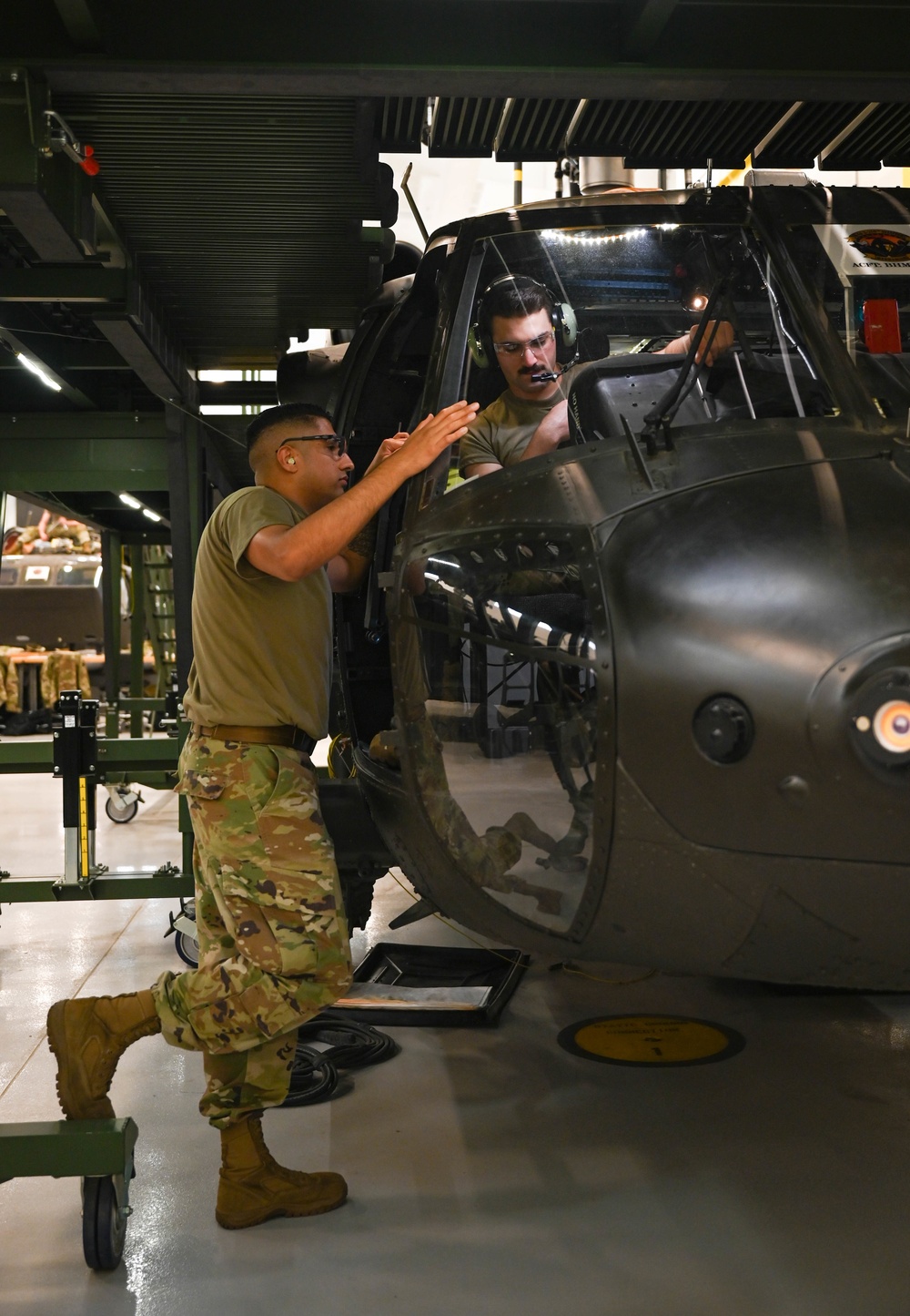Sharpening their skills; Soldiers and Airmen learn to maintain helicopters