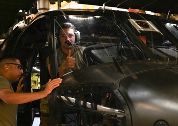 Sharpening their skills; Soldiers and Airmen learn to maintain helicopters 