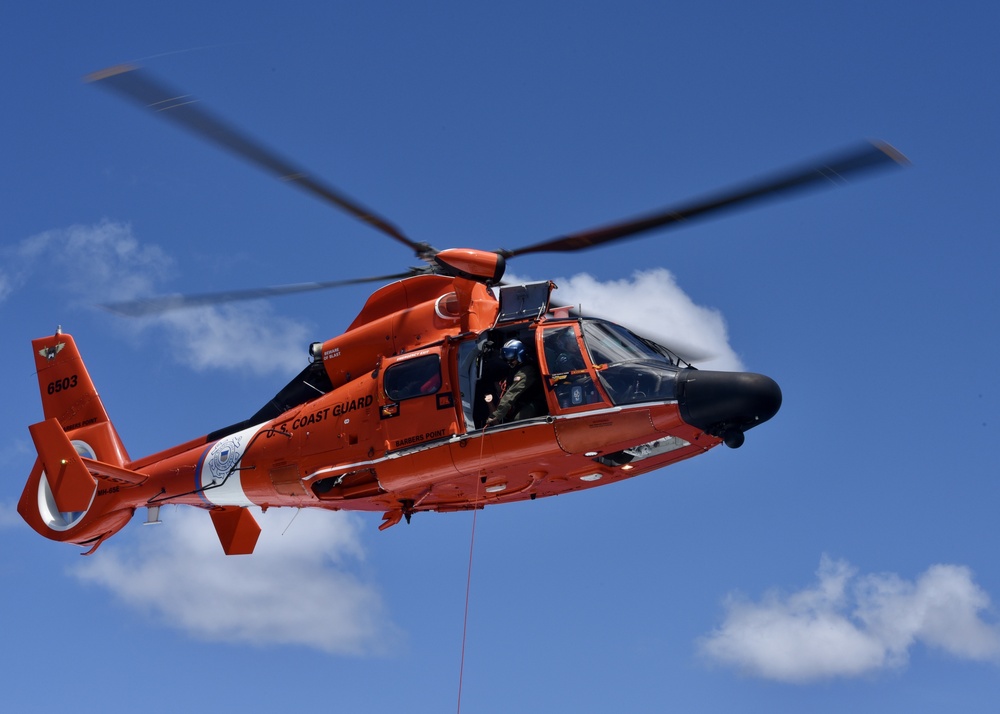 Coast Guard Air Station Barbers Point aircrew conduct training