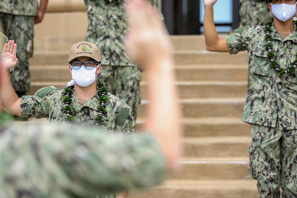 Commissioning of the University of Hawaii at Manoa First Cohort of Naval Reserve Officers' Training Corps