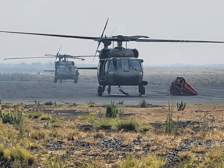 25th Combat Aviation Brigade Helps Extinguish Waimea Wildfire
