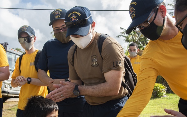 USS America Volunteers at Island Girl Power